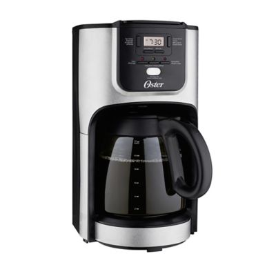 Oster 12-Cup Programmable Coffee Maker in Stainless Steel/Black - Bed Bath & Beyond